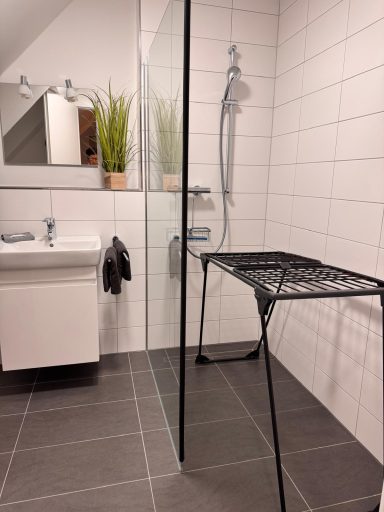 Wäscheständer im Badezimmer